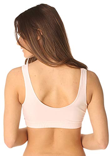 Majamas Organic Padded Addy Bra - Eco Friendly Women's Solid Scoop Back Ruched Sports Bras With Pads - Made In The Usa #TOP1