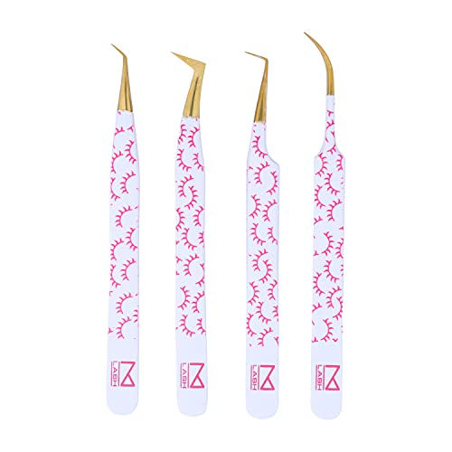 M LASH Tweezers, Eyelash Extensions Set of 4 | F-SET