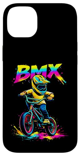 BMX �J���t�� ���g�� 80�N�� �O���t�B�e�B �T�C�N�����O �o�C�J�[ �L�b�Y ���[�V���O �X�}�z�P�[�X iPhone 14 Plus �p