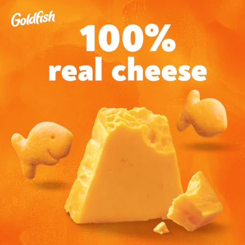 Image of Goldfish Cheddar Cheese Crackers, Baked Snack Crackers, 1 oz On-the-Go Snack Packs, 20 Count Box