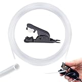 Tubo PTFE 10M con Taglierino, ID 2,5mm OD 4mm, Tubo in Teflon Ultra-Liscio per Filamento 1,75mm, Basso Attrito e Alta Resistenza al Calore, Accessorio per Estrusore Direct-Drive 3D