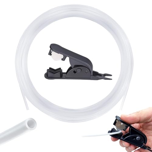 Tuyau PTFE 10M avec Cutter, ID 2,5mm OD 4mm, Tube en Téflon Ultra-Lisse pour Filament 1,75mm, Faible Friction et Résistance Haute Température, Compatible...