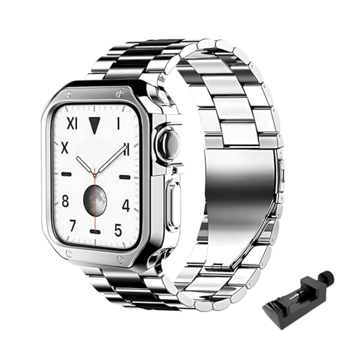 Apple Watch݊i XeX oh یP[Xt AbvEHb`p ^ rv xg SE2 SE Ultra 2 Ultra (Vo[ × ubN, 49mm)