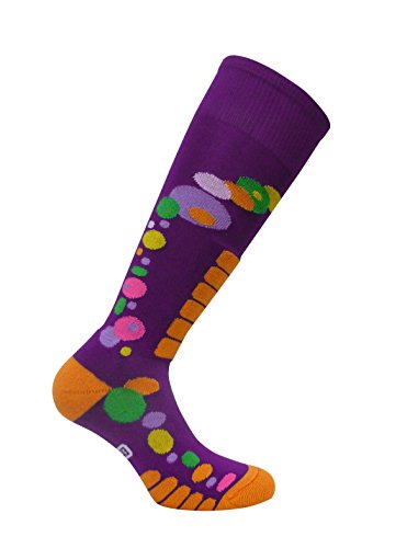 Eurosock Women's Free Style Silver Socks, Purple, Large