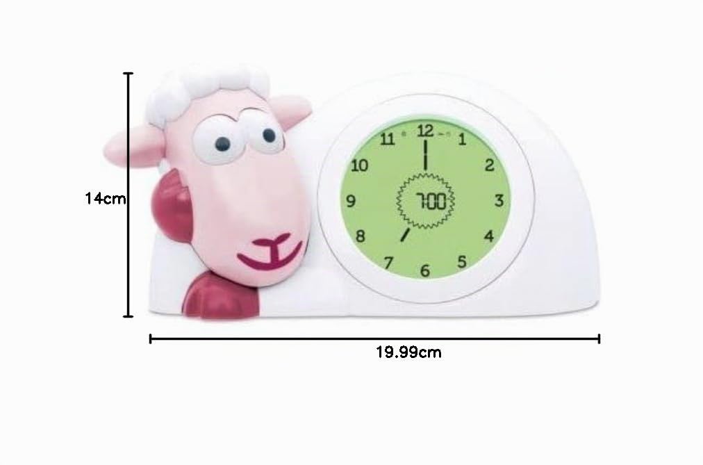 ZAZU Sam the Lamb Uhr – Schlafcoach Uhr und Nachtlicht für Kinder | Bringt Ihrem Kind mit visuellen Indikatoren bei, wann es aufwachen soll | Einstellbare Helligkeit | Automatische Abschaltung