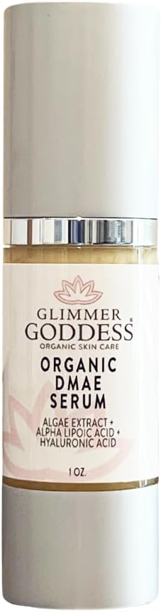 Glimmer Goddess Organic DMAE Skin Firming Facial Serum, 1.0 oz