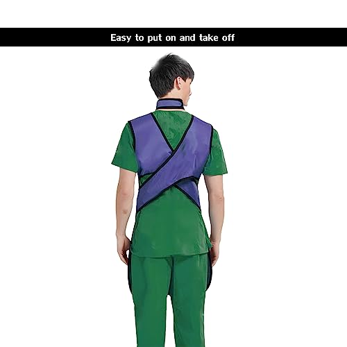 Image of Xray Protection Radiation Apron Shield Half Lead Apron for 0.5mmpb X-Rays Medal Purple M with Lead Thyroid Shield Collar Lightweight