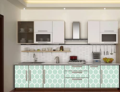 Image of CABANA HOMES Wall Stickers DIY Wallpaper for Walls Bedroom (45 x 125 cm, 2 Rolls) (12 sq. ft) Self Adhesive Decals Living Room, Green Leaf