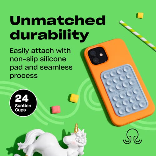 Image of OCTOBUDDY Classic - Silicone Suction Phone Case Adhesive Mount, Baby Blue