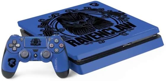 Skinit Decal Gaming Skin Compatible with PS4 Slim Bundle - Officially Licensed Warner Bros Ravenclaw Illustration Design