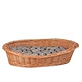 Hundekorb aus Weide in Naturfarbe, Tierkorb, Katzenkorb (Beige, 100x75 H27)
