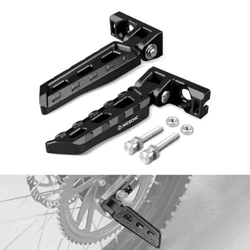 NICECNC Black Chain Tensioner Adjuster Blocks Rear Stunt Pegs Compatible with Surron light bee X/S/ L1E 6061-T6 Aluminum Foldable Chain Tensioner Compatible with Segway X160 X260 See Fitment