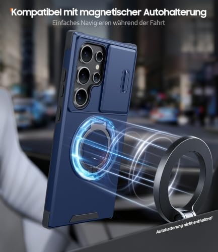 AOUIA für Samsung Galaxy S24 Ultra Hülle mit 2 Stück Panzerglas, Kameraschutz, Ringständer 360°… – Ansicht 6
