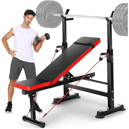 Aceshin 900LBS Adjustable Weight Bench with Preacher Curl Pad & Leg Extension, Flat Incline Decline Workout Bench for Home Gym, Heavy Duty Bench Press Set for Full Body Strength Training