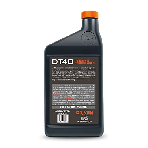 Aceite sintético motor 5W-40 Driven Racing Oil 1 Quart miniatura 2