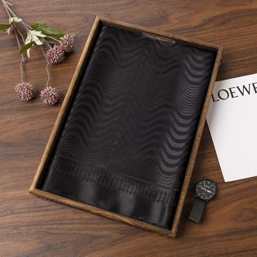 Image of 35 inch Men's Large Square Jacquard Scarf - Cowboy Wild Rugged Style, With Gift Packed
