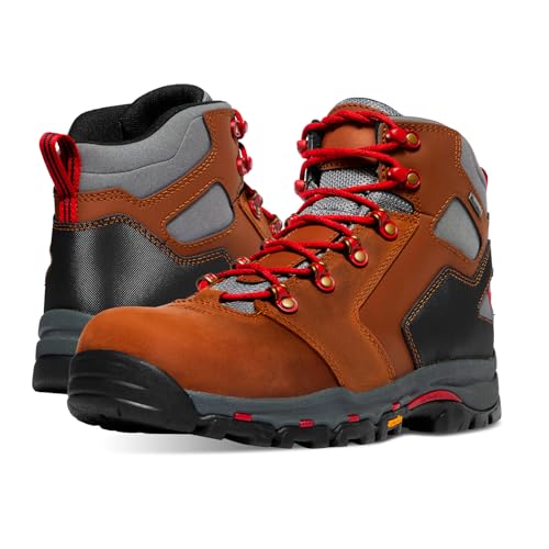 Image of Danner Vicious 4.5 inch Waterproof Work Boots for Men - Full-Grain Leather with Breathable Gore-Tex Lining, Speed Lace System