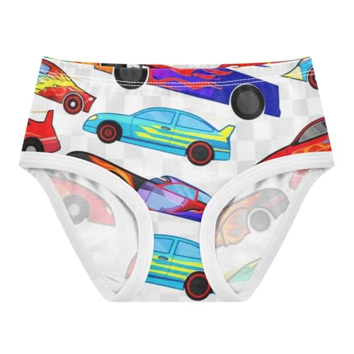 Cartoon Toddler Underwear Custom 2t Cotton Cute Panties Girl Colorful Cartoon Race Cars Briefs Kids Undies