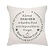 VEEMIZO Prezenty doceniające nauczyciel urodziny rocznica ukończenie szkoły kobiety poszewki na poduszki kwadratowe poszewki na poduszki ozdobne 45 cm A Great is Hard to Find and Impossible to Forget