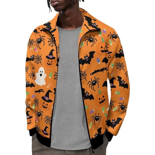 Image of Men's Lightweight Jackets Casual Full Zip Fleece Jacket Men Coats Fashion Long Sleeve Sweatshirt