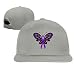 Produktbild Eileen Powell Fibromyalgie Bewusstsein Schmetterling Unisex Erwachsene Hüte Klassische Baseballmützen Sporthut Peaked Cap