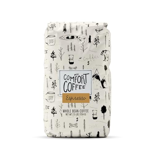 Image of Mt. Comfort Coffee Espresso Roast, 2.5lb - Flavor Notes of Chocolate & Caramel - Roasted Whole Beans