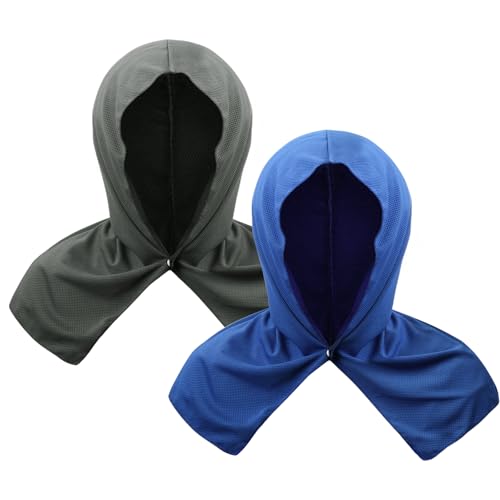 Cooling Hoodie Towels (2-Pack) - Reusable, Sweat-Absorbing Cooling Wrap for Neck & Face. Instant...