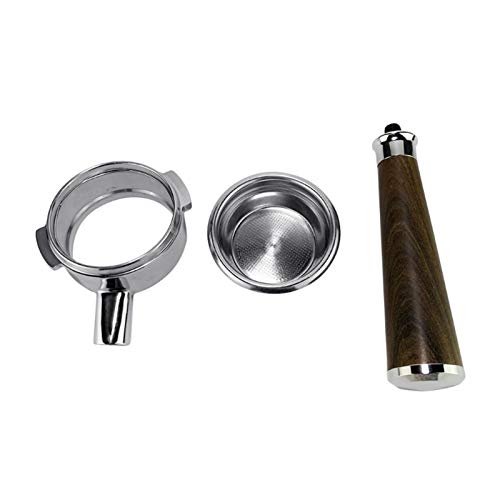 Molinillo de café Manual Café Sin Fondo Portafiltro Grupo-Head 58mm Máquina De Café Sólido Manera De Madera Filtro De… - Imagen 4