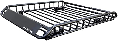 MaxxHaul 70115 46" x 36" x 4-1/2" Roof Rack Rooftop Cargo Carrier Steel Basket, Car Top Luggage Holder for SUV and Pick Up Trucks - 150 lb. Capacity