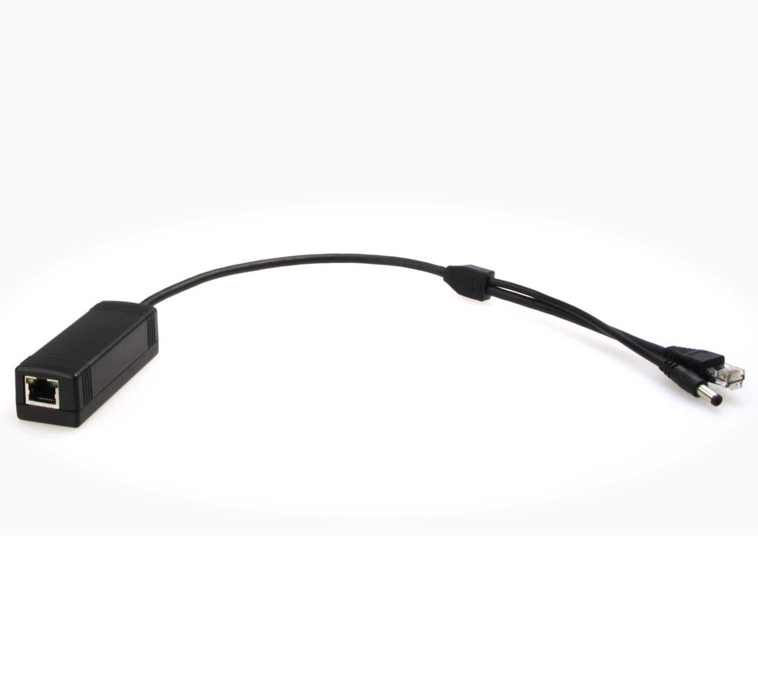 PS100 PoE Splitter: to Power Non-PoE Device, e.g., IP Video Cameras, Splits Incoming PoE Signal into 12V DC Power and RJ45 10/100Mbps Ethernet Digital Signal, 15.4W Power Based on IEEE 802.3af