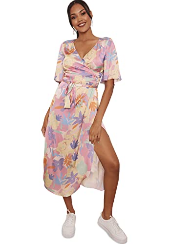 Robe midi portefeuille fleurie : sublimez votre silhouette pour vos événements