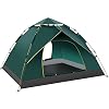 Camping Tent, One Button, UV Protection, PU Material, For 3 - 4 People, 2-Way, Double Layer, Simple Structure, Windproof, Waterproof, Breathable, Outdoor, Flower Viewing, Disaster Prevention,