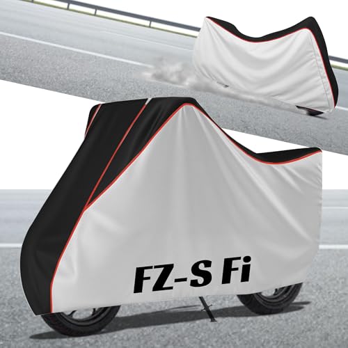 Image of Stylish Water Resistant Bike Body Cover Compatible with FZ-S Fi & All Models | UV Protection, Dustproof, Heat Resistant, Two Wheeler | New All Weather Protection, Dust & Rain