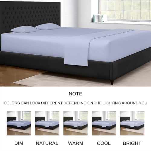 Image of SGI 84 inchx84 inch 4 Pc Wyoming King Sheet Set 600 TC 15 inch Deep, Cornflower Blue