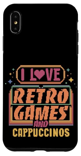 I Love Retro Games and Cappuccinos Q[}[R[q[ X}zP[X iPhone XS Max p
