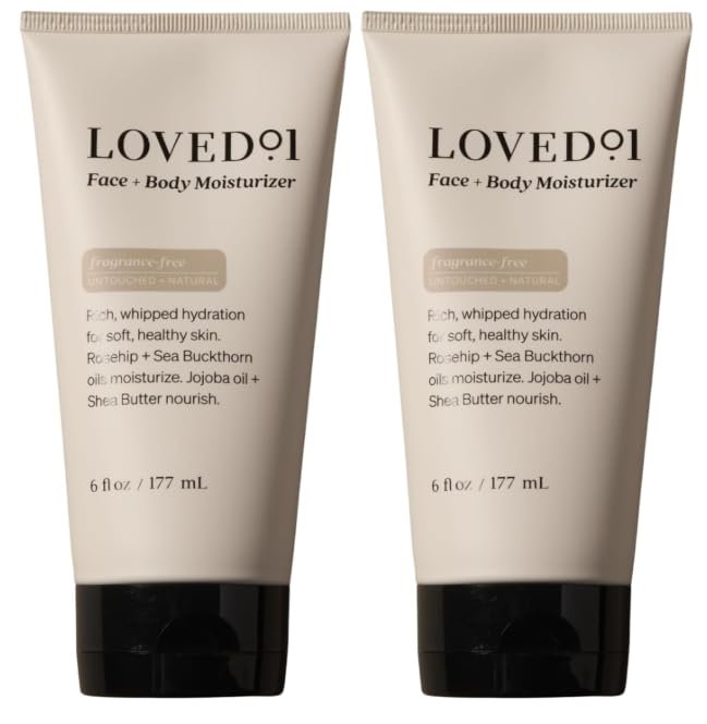 Loved01 Daily Face & Body Moisturizer, John Legend Skincare, Fragrance-Free & Non-Greasy Shea Butter Cream, Deep Hydrating Formula for Dry & Sensitive