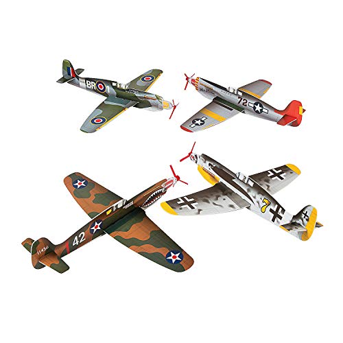 Large World War 2 Fighter Plane Gliders - Set of 12 Axis and Allies - Toys