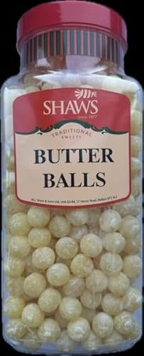 WJ Shaws BUTTER BALLS 3KG JAR Old Sweet Shop Style unwrapped