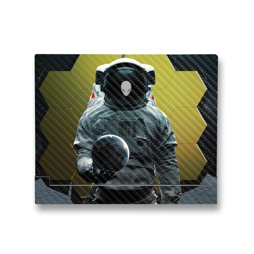 Image of MightySkins Carbon Fiber Skin Compatible with Alienware X14 R2 (2023) Full Wrap Kit - World in Your Hand | Protective, Durable Textured Carbon Fiber Finish | Easy to Apply | Made in The USA