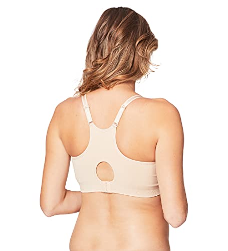 Cake Maternity Cotton Candy Wirefree Nursing Bra For Breastfeeding, Seamless Maternity Sleep Bra, Blush, Large #TOP2