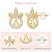 Earrings for Girls - 14K Gold Unicorn Earrings Gifts for Girls Age 8-12 Sterling Silver Hypoallergenic Letter O Initial Stud Earring Unicorn Jewelry for Girl 4-6 Birthday Gifts for Daughter