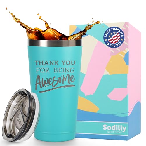 Product Image of the Sodilly Mint Tumbler - Employee Appreciation Tumbler - Stainless Steel Insulated Tumbler - Encouragement Gift - Administrative Professional Day Gifts - for Female Coworker Friend Teacher - 16 oz