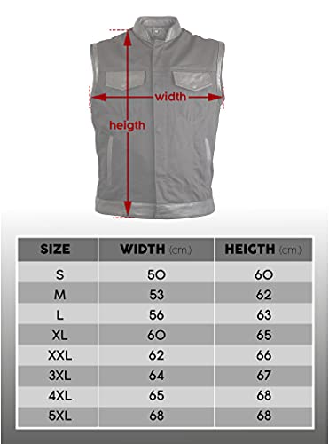 Iguana Custom Collection Biker Custom Schwarze Jeans-Weste mit Lederdetails, Schwarz , XL