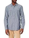Legerer Schnitt MUSTANG Herren Casper Multi Dobby Hemd, Mittelblau, L