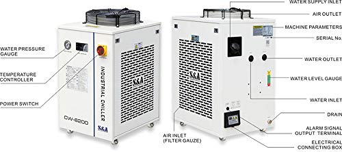 Industrial Water Chiller for 200W Laser diode 400W Solid-State Laser CW-6200BN,Industrial Water Chiller for 600W-1000W Fiber Laser or a Single 45KW CNC Spindle