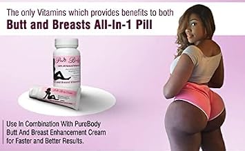 #1 Butt Enhancer and Breast Enhancer Vitamins Butt Growth & Breast Enhancement Pills for Slim Waist, Bigger Butt & Bigger Breast PureBody Vitamins All-in-1 BBL Pills for Fast Booty & Breast Growth