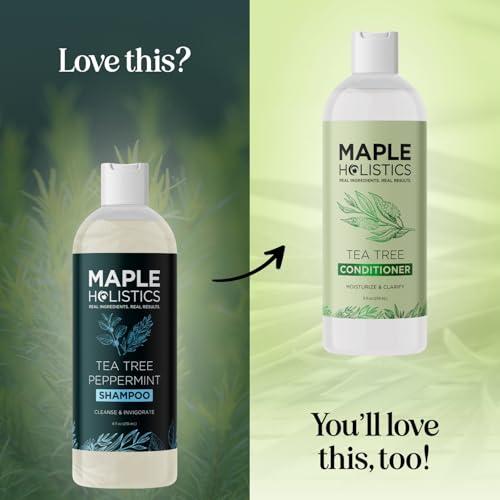Maple Holistics TEA-F70 Rosemary Tea Tree Mint Shampoo - Clarifying Shampoo For Build Up And Flakes With Peppermint Oil And Tea Tree Essential Oil For Dry Scalp Treatment thumb #7