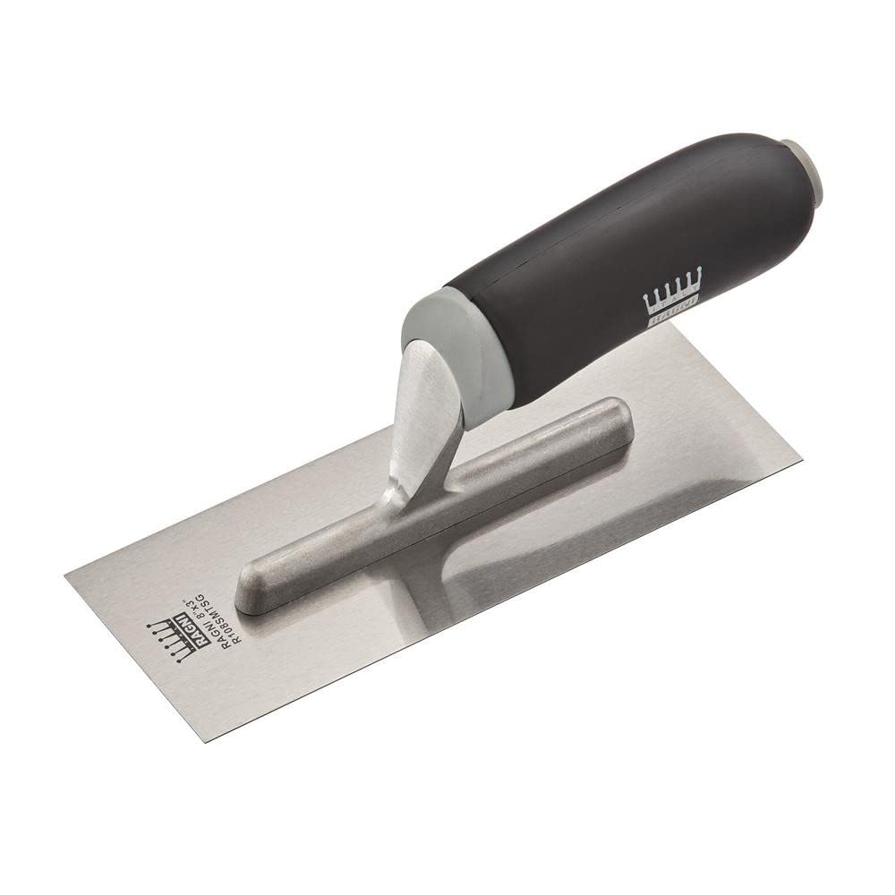 Ragni RAG108SMTSG 8 x 3-Inch Small 108SMTSG Soft Grip Handle Trowel - Silver