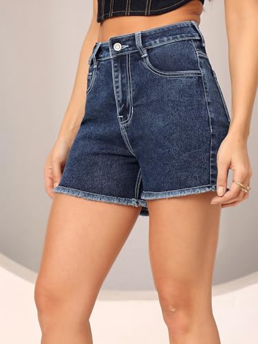 Image of Dolce Crudo Women's Regular High Rise Stretchable Denim Shorts