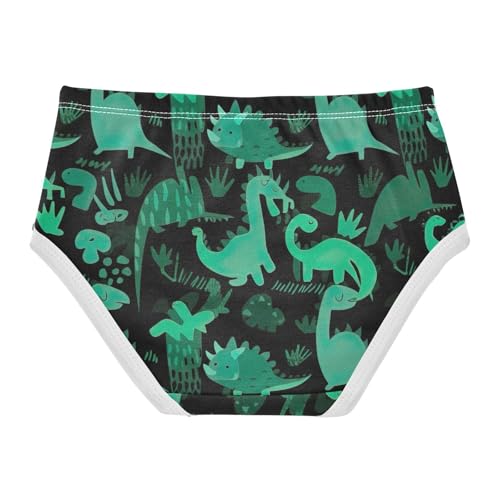 Dino Jungle Green Teal Underwear Toddler Girl, Underwear for Girls, 2T–8 Years2